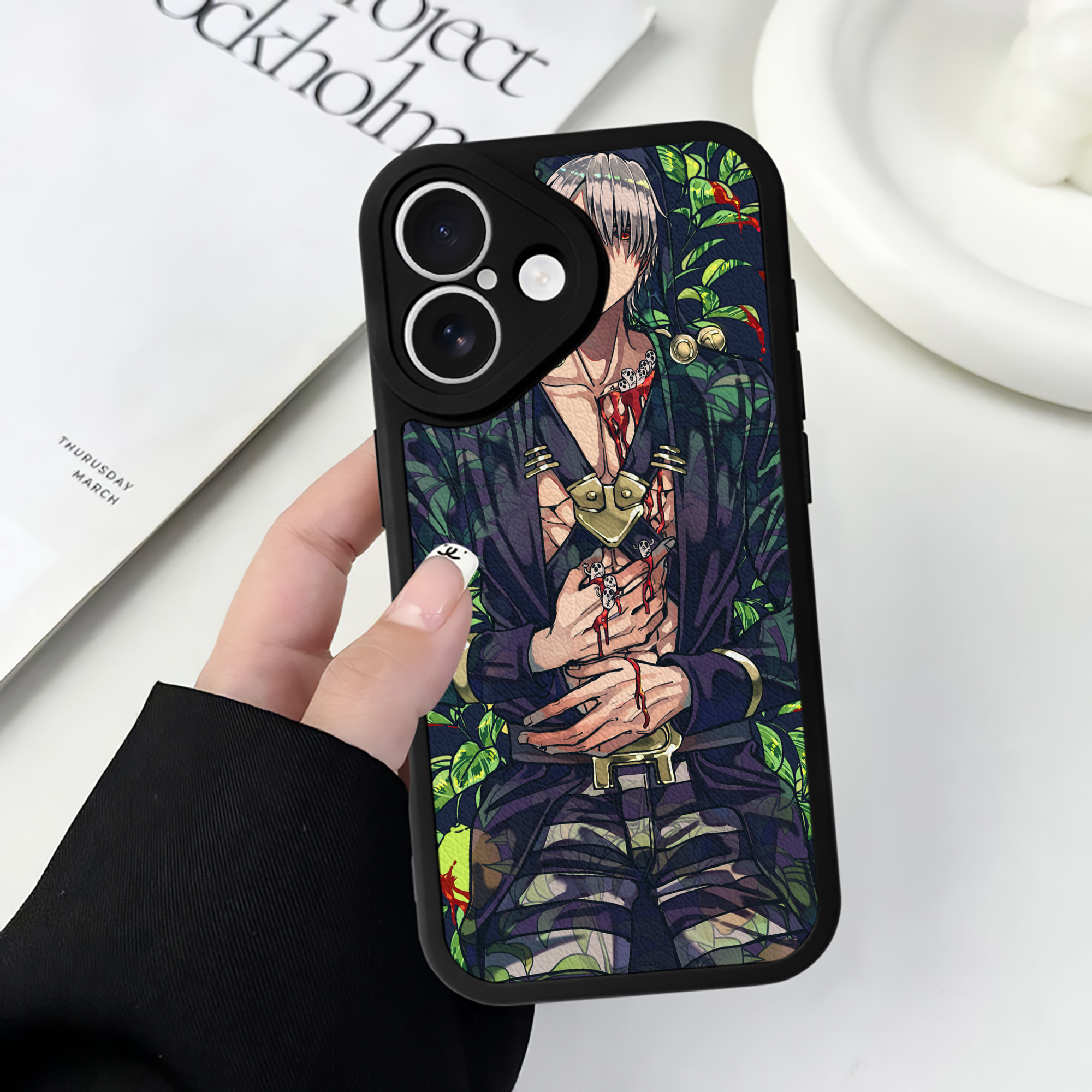 （画像用） ジョジョの奇妙な冒険 JoJo's Bizarre Adventure 【iPhone 16シリーズ対応】シリコンスマホケース（レザー調） 材質：シリコン